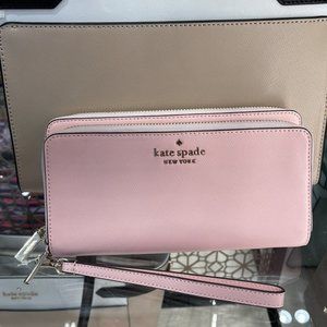 Kate Spade Staci Large Carryall Wristlet Chalk Pink